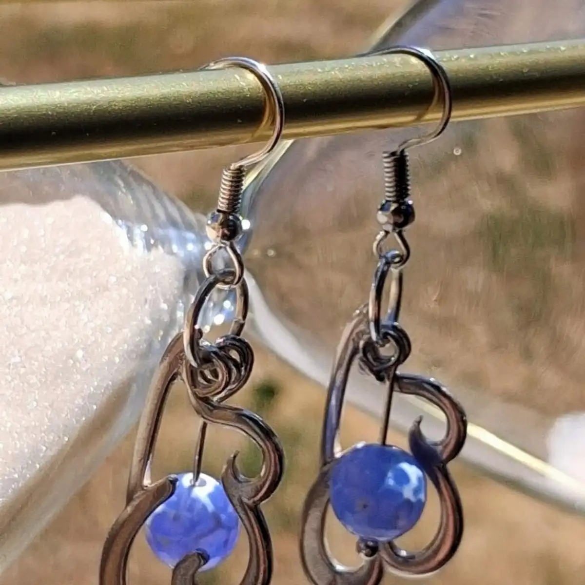 Boucles d'oreilles bleu d'altitude