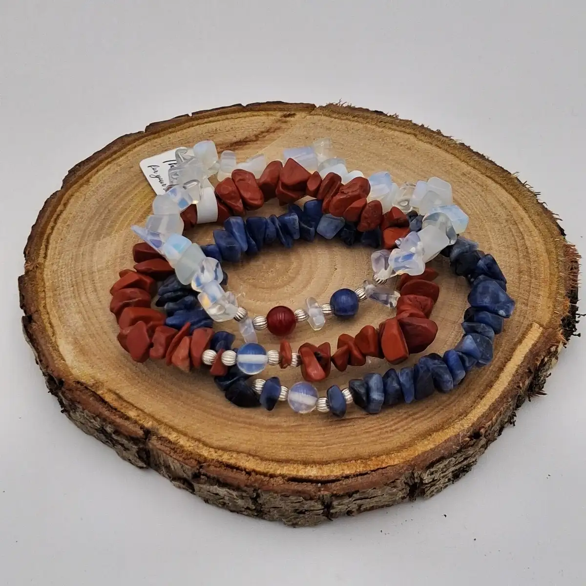 Bracelets "Cocorico" – Trio en pierres naturelles & argent