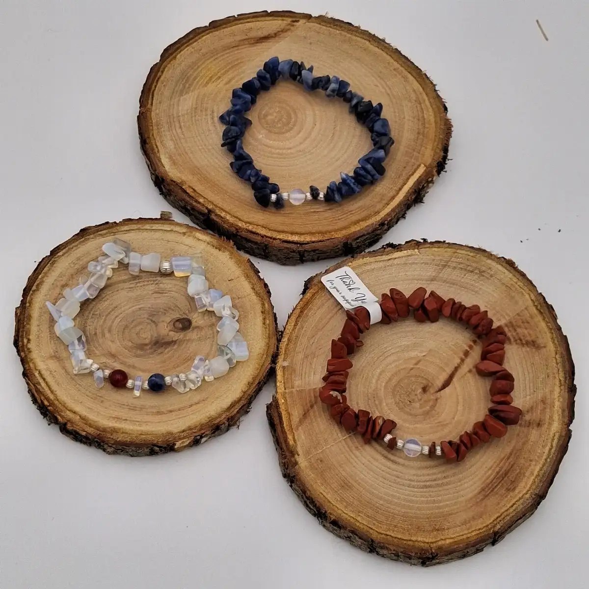 Bracelets "Cocorico" – Trio en pierres naturelles & argent